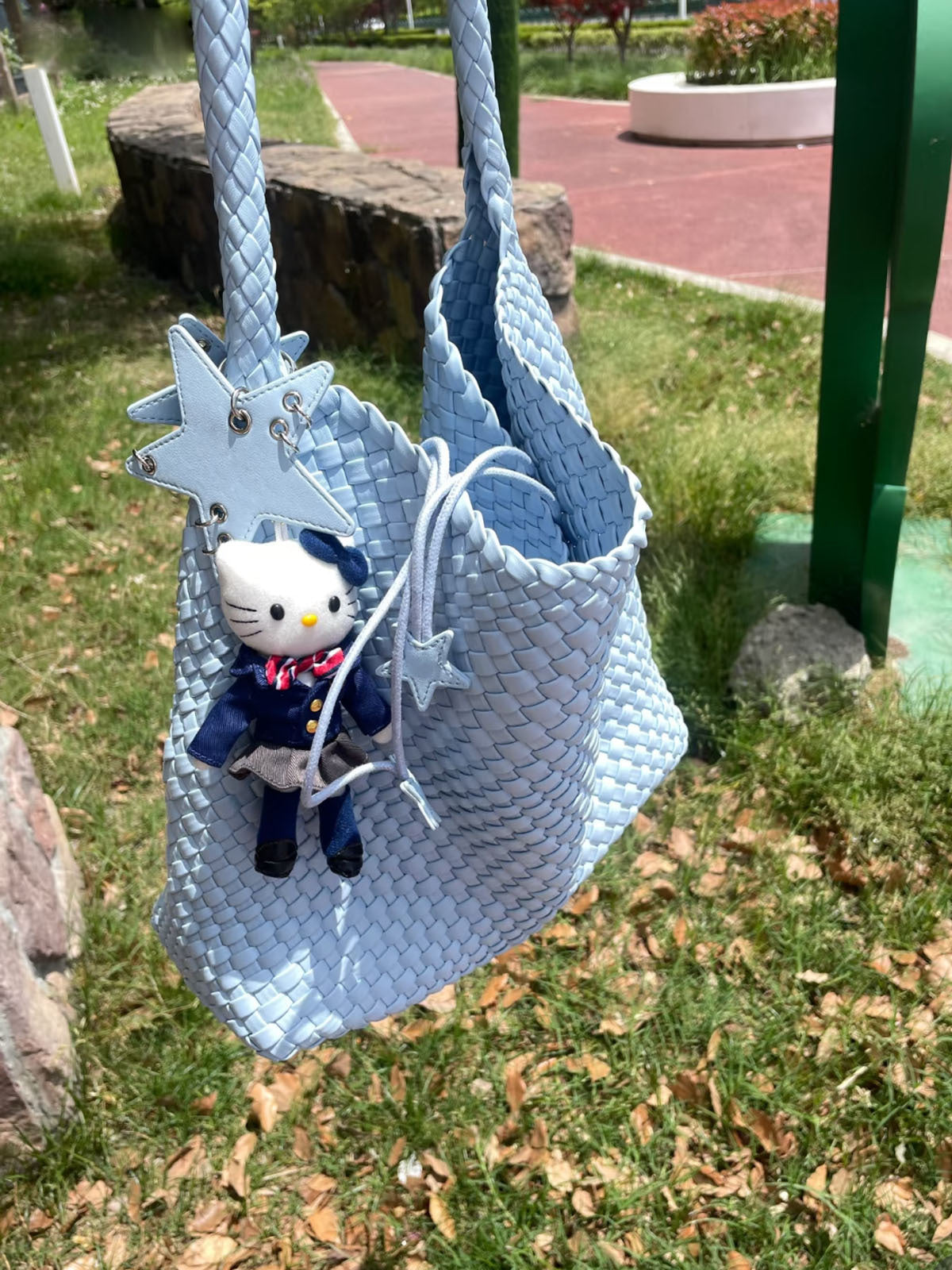 Handwoven PU Tote Bag for Women