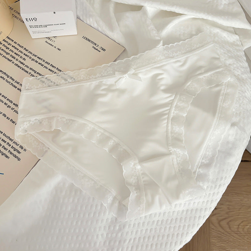 Ladies' thin pure cotton lace underwear