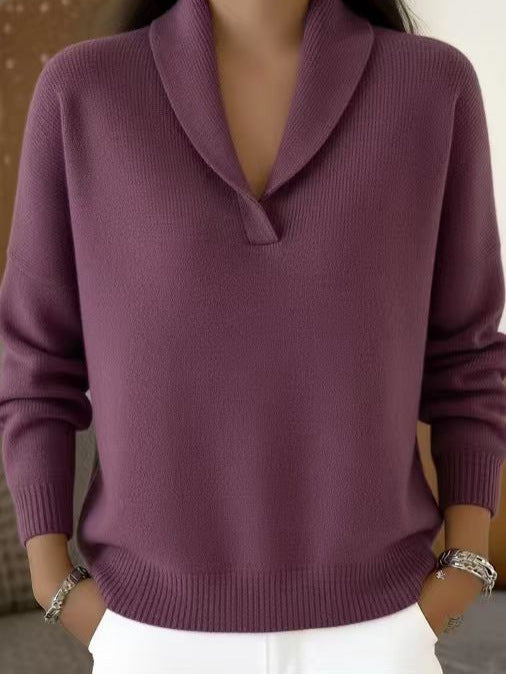 Solid-color relaxed-fit pullover