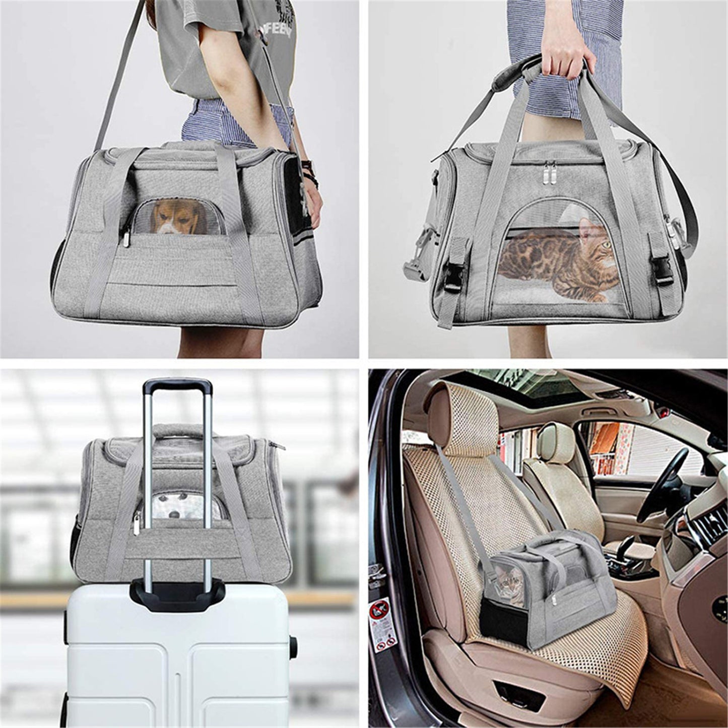 Portable crossbody pet bag