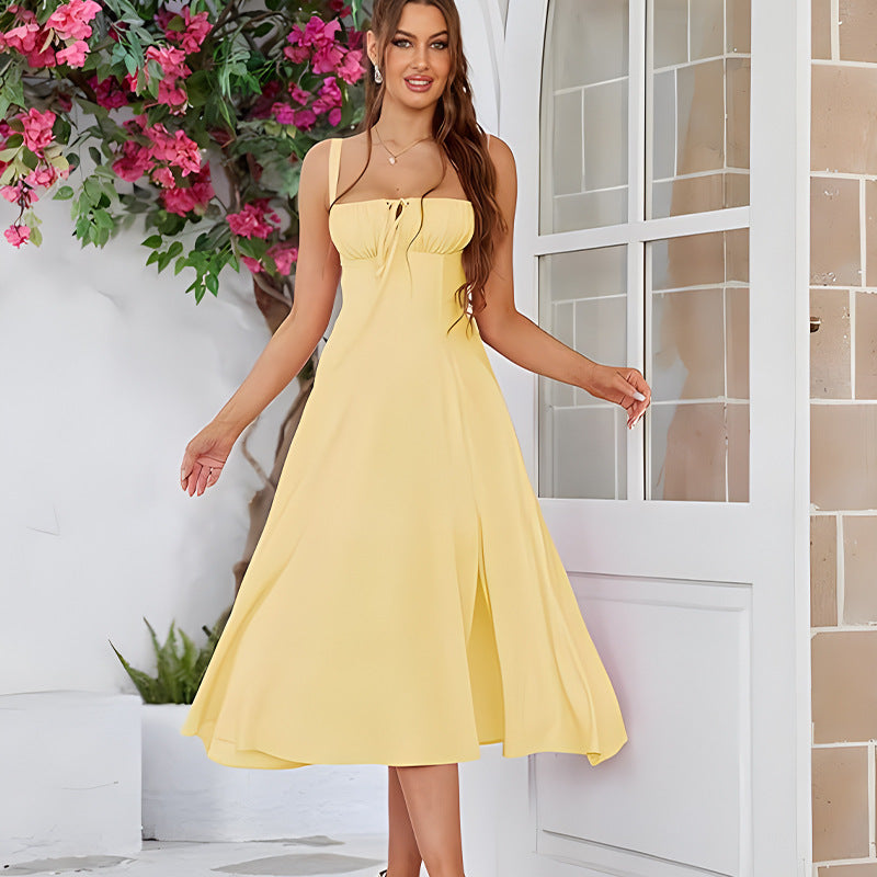 Adjustable Lace-up Sling Dress