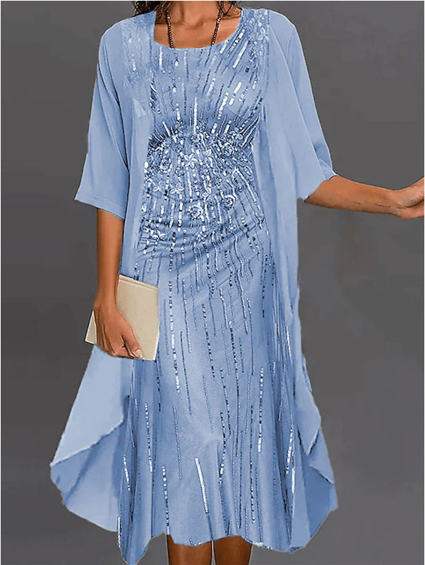 Two-piece chiffon dress set