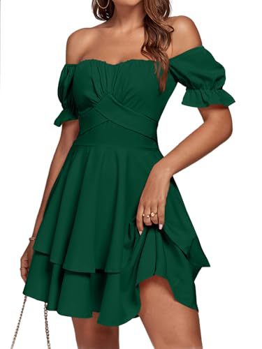 Off-Shoulder Lace-Up Ruffle Formal Gown