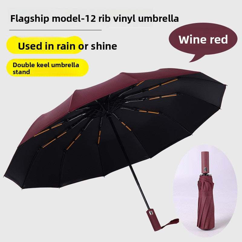 Folding Automatic Sunny and Rainy Dual-use Sun Umbrella
