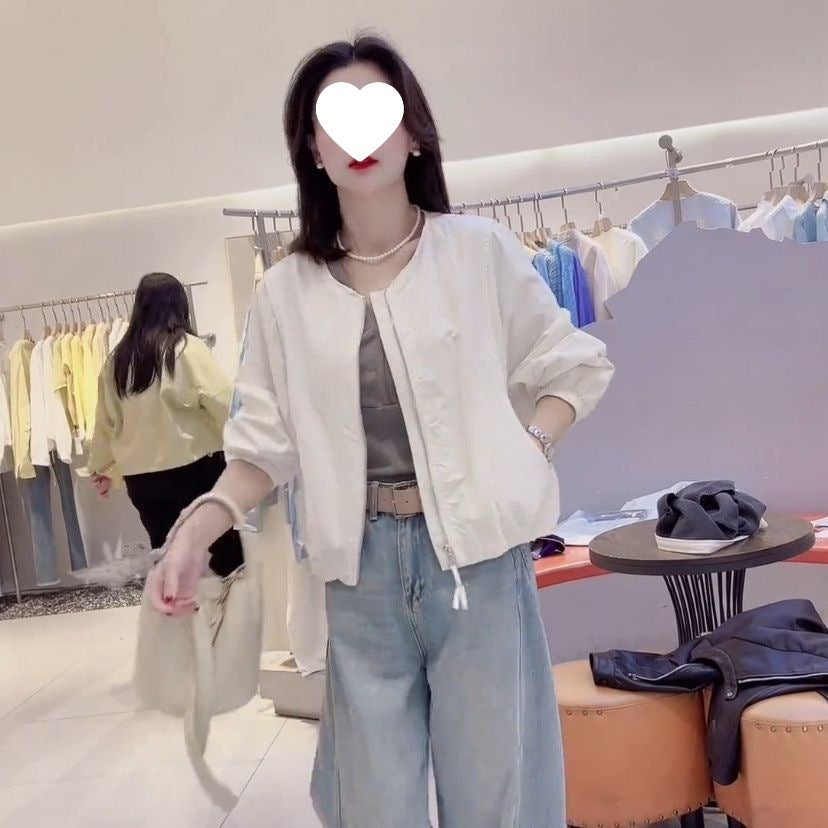 Womens Baseball Collar Jacket