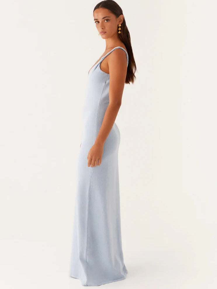 Elegant Silk Camisole Mid-Length Dress