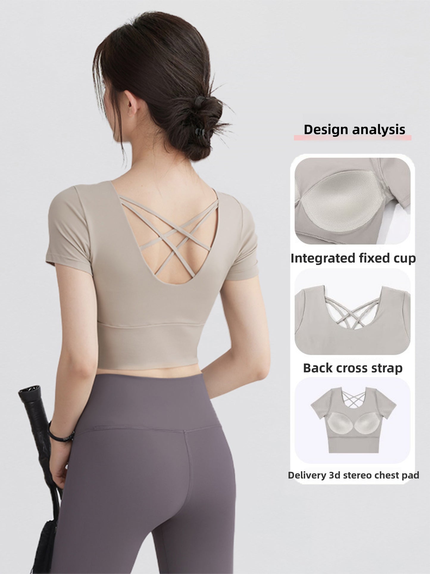 New women's yoga wear with chest pads