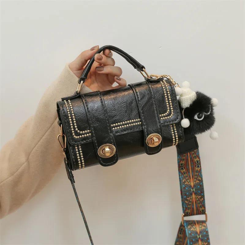 Vintage Handmade Woven Bag Women's Autumn and Winter Homemade diy Material Bag Shoulder Crossbody Bag for Girlfriend