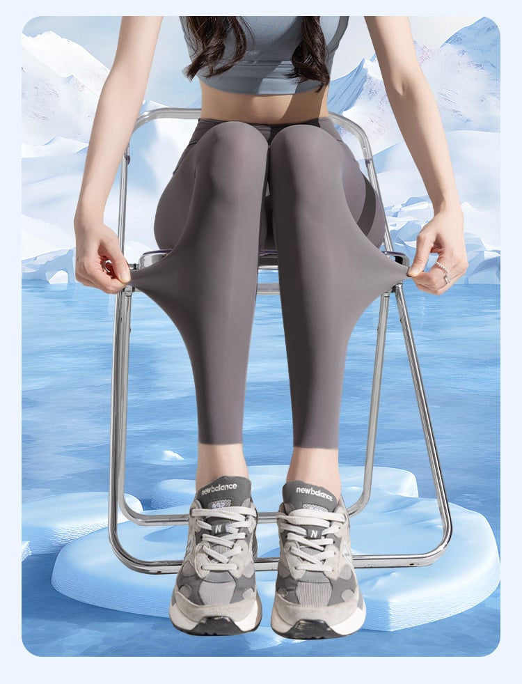 Ice silk shark pants women's ultra-thin high-waisted seamless leggings