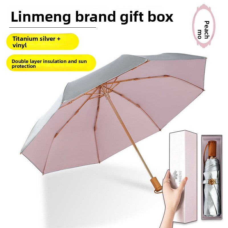 Folding Automatic Sunny and Rainy Dual-use Sun Umbrella