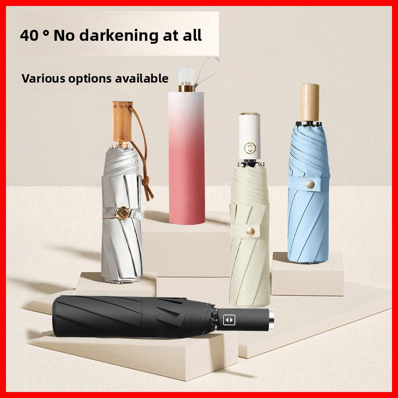 Folding Automatic Sunny and Rainy Dual-use Sun Umbrella