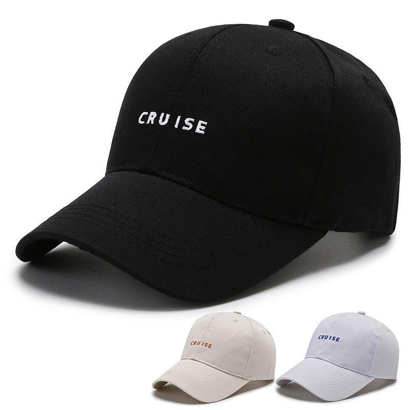 Korean style embroidered baseball cap for men and women