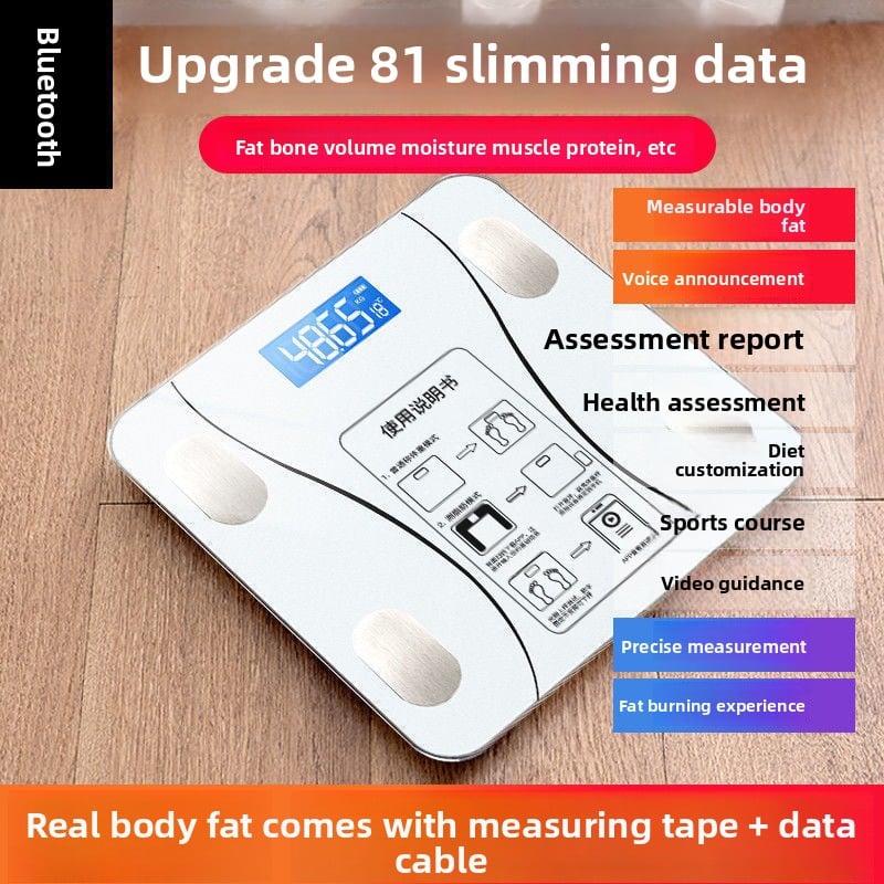 Smart Precision Bluetooth Rechargeable Mini Professional Home Body Weight Scale