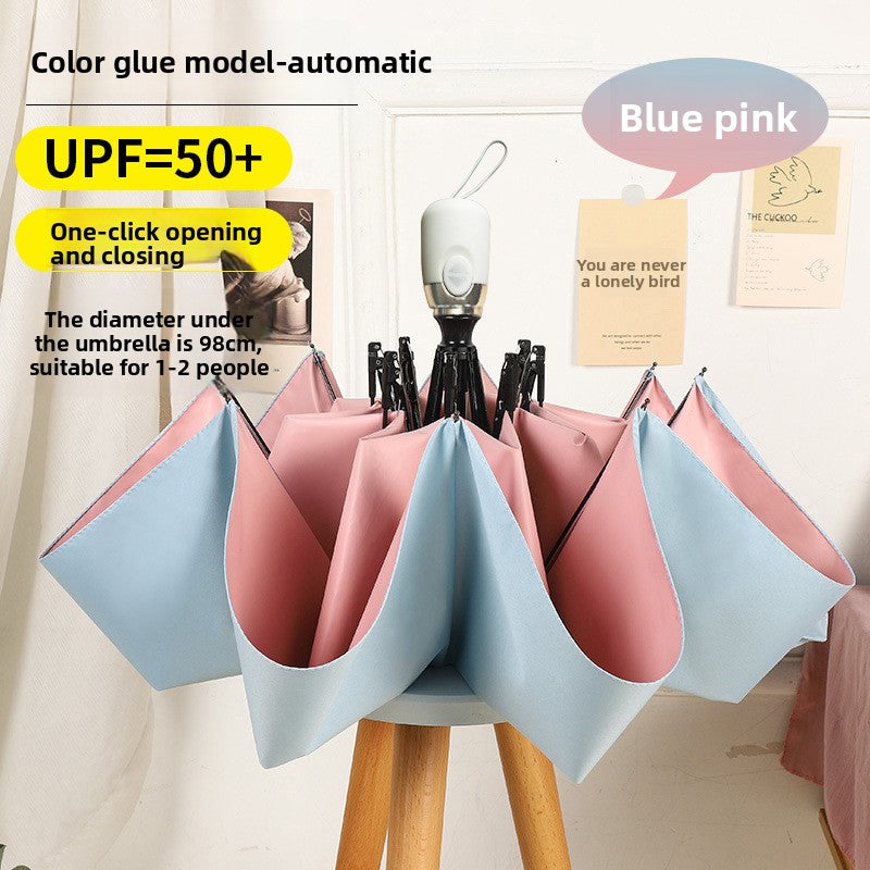 Folding Automatic Sunny and Rainy Dual-use Sun Umbrella