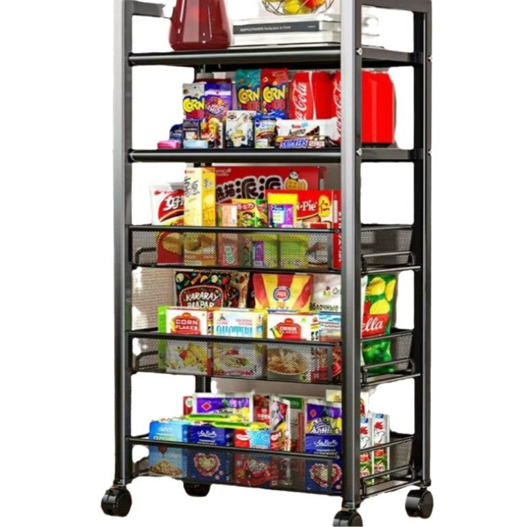 Kitchen trolley storage rack