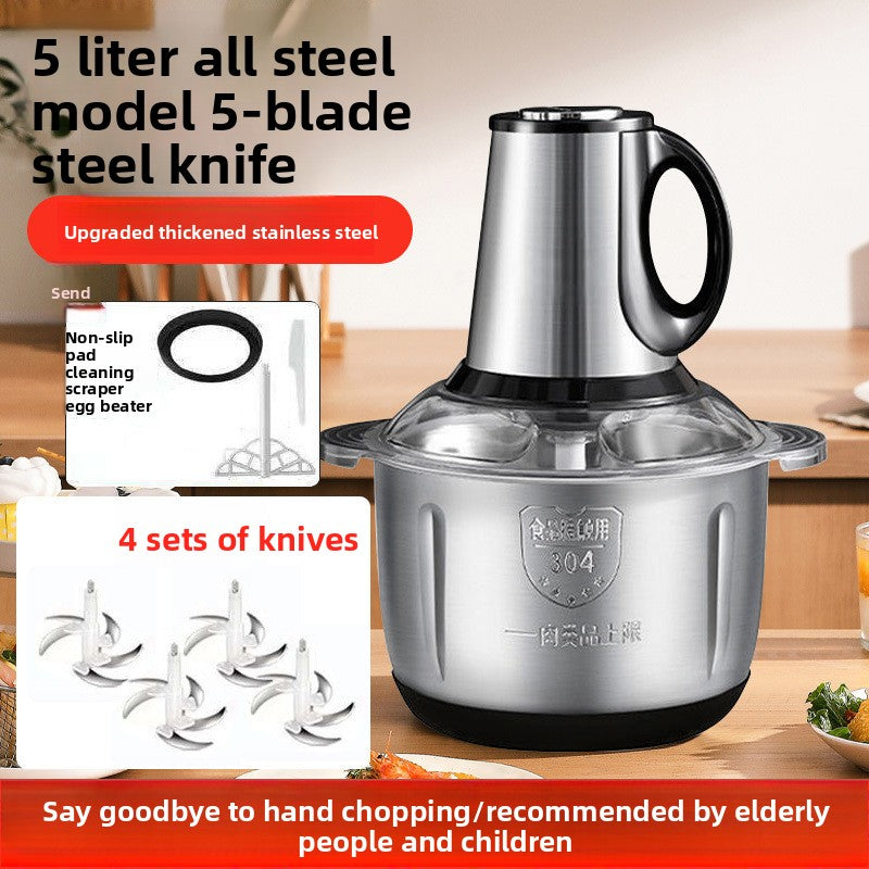 Small household stainless steel meat grinder