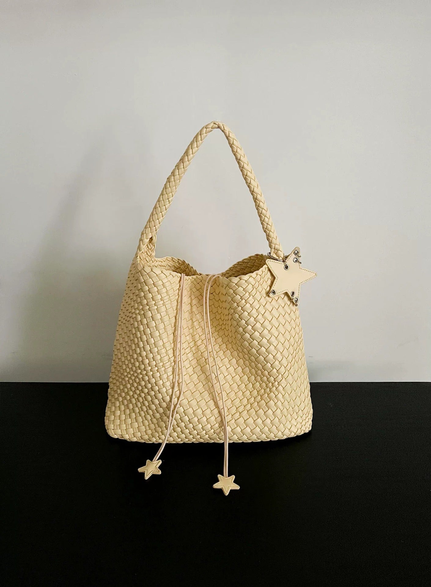 Handwoven PU Tote Bag for Women