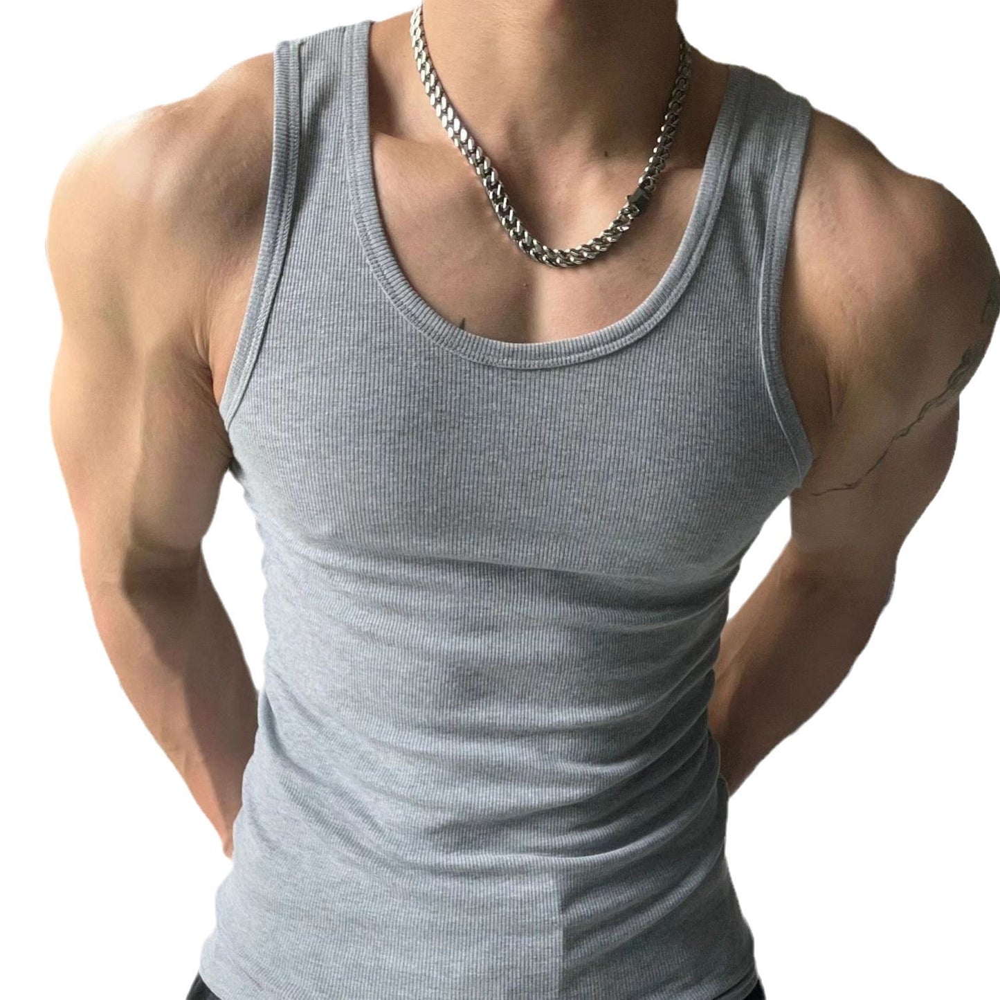 Sleeveless V-necked vest