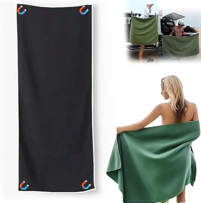 Outdoor magnetic bath towel