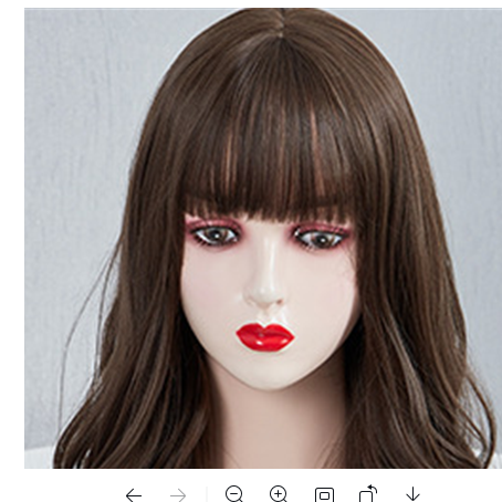 Wig Women's Long Hair Full Head Cover Large Wave Long Curly Hair Cyber Celebrity Cartoon Bangs Face Realistic Natural Wig Cover