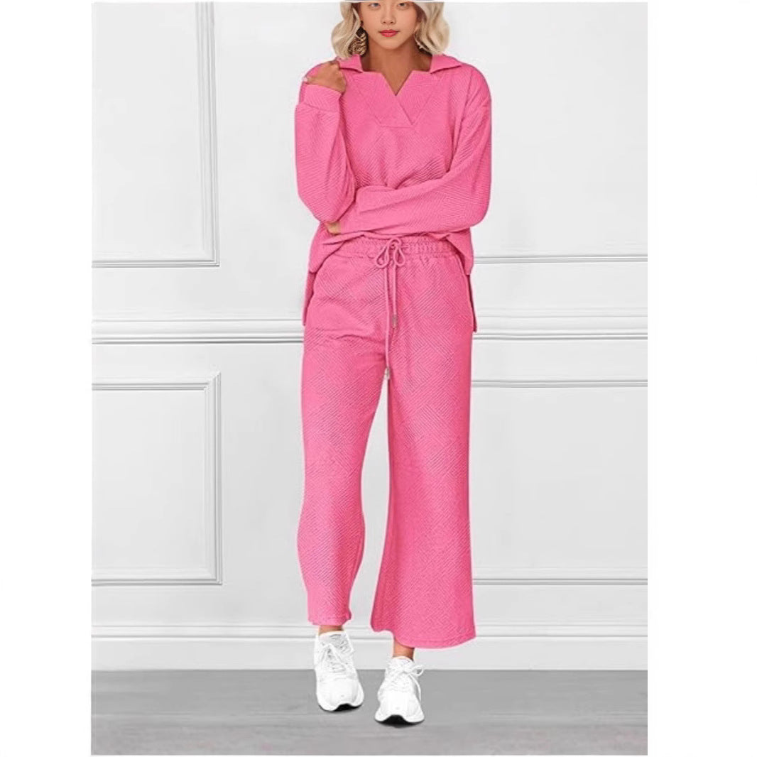 Casual Long-Sleeve Sweatshirt and Pants