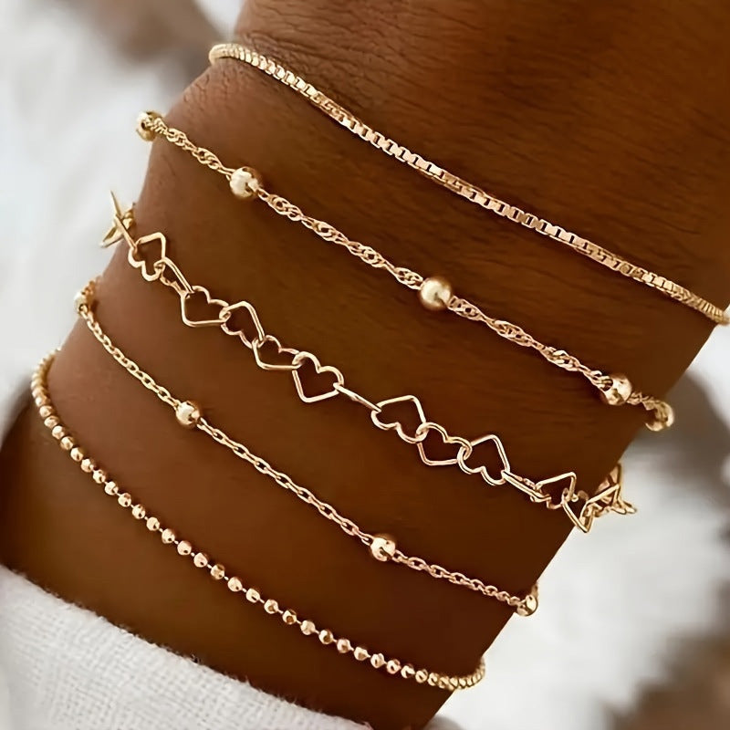 Multi-layer Chain 5 Bracelets