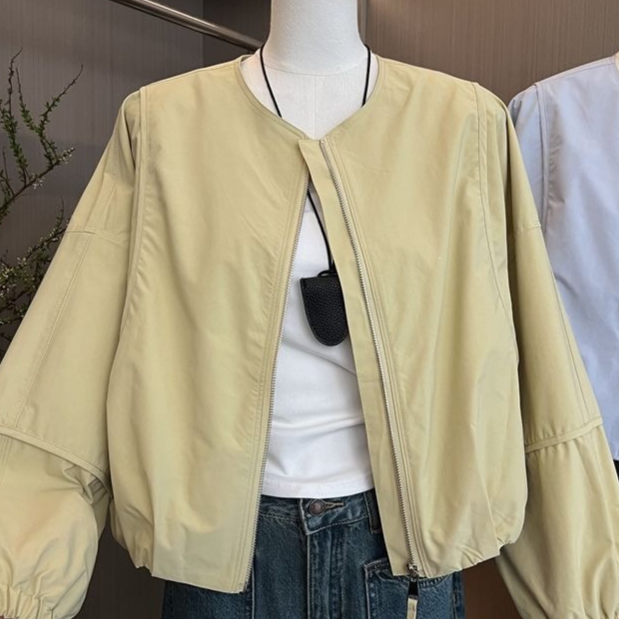 Womens Baseball Collar Jacket