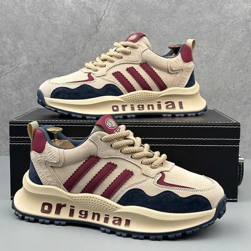 Leather men's casual durable slip-on shoes