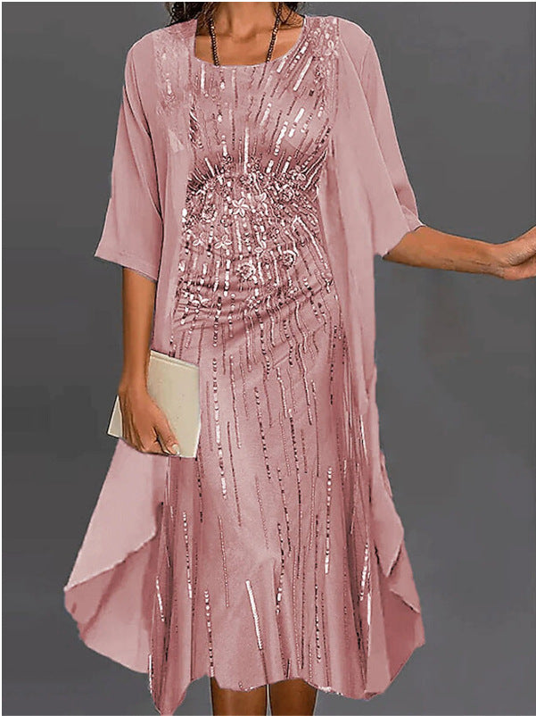 Two-piece chiffon dress set