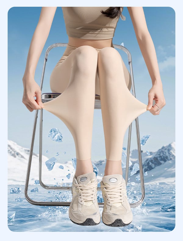 Ice silk shark pants women's ultra-thin high-waisted seamless leggings