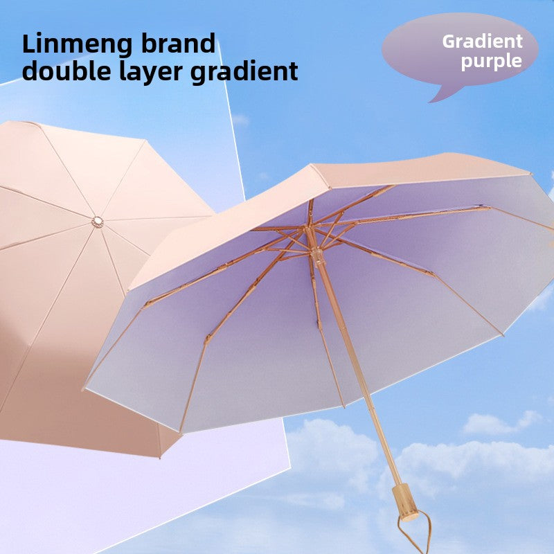 Folding Automatic Sunny and Rainy Dual-use Sun Umbrella