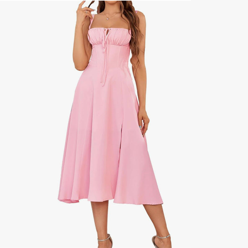 Adjustable Lace-up Sling Dress