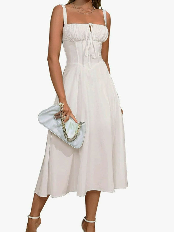 Adjustable Lace-up Sling Dress