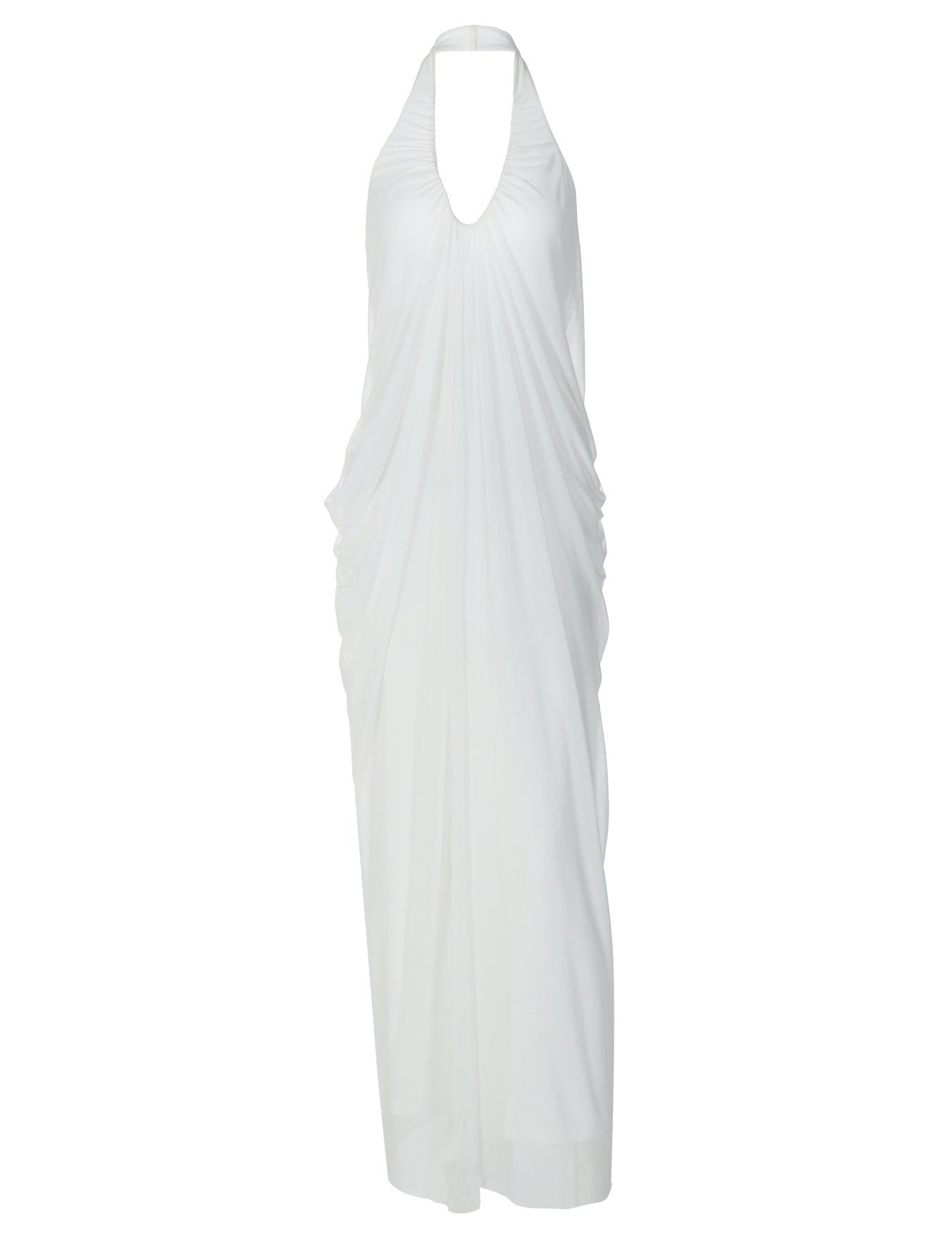 Summer Backless Halter Neck Mesh Dress