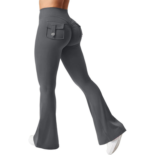 Elastic Quick-Dry Flared Yoga Pants