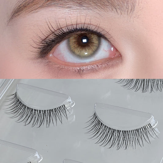 Fine stem transparent stem false eyelashes