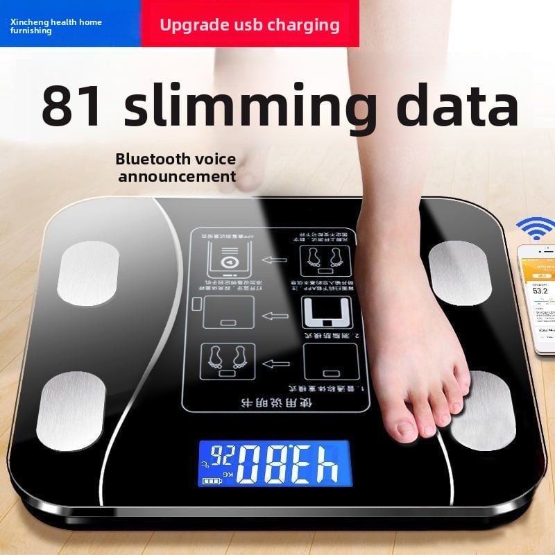 Smart Precision Bluetooth Rechargeable Mini Professional Home Body Weight Scale