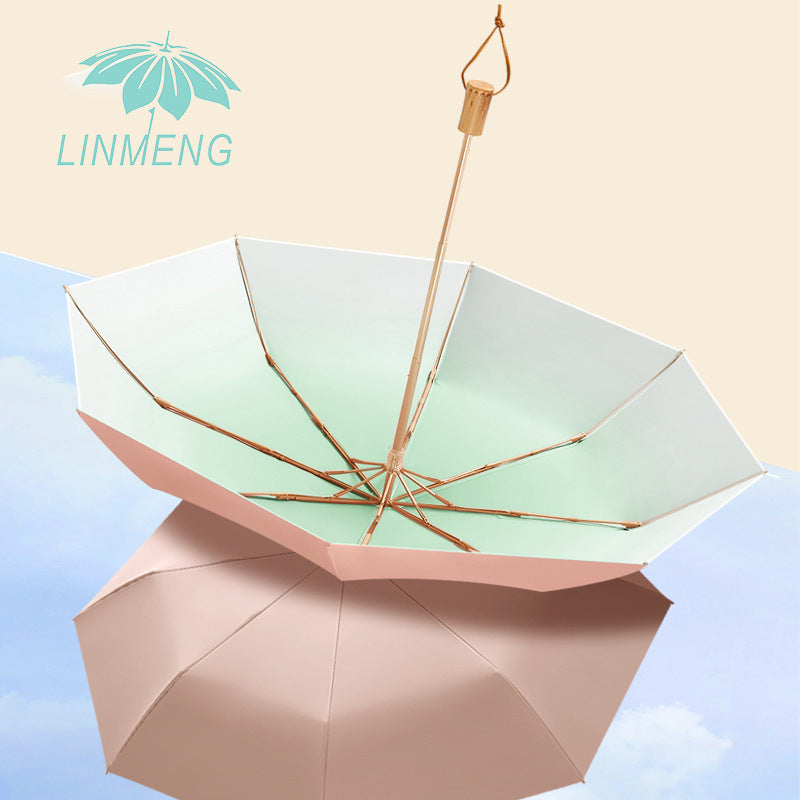Folding Automatic Sunny and Rainy Dual-use Sun Umbrella