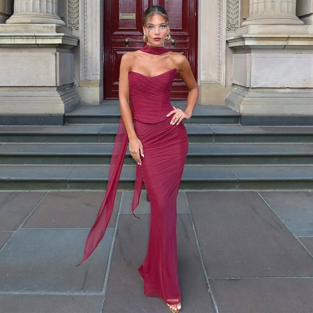 Womens Halter Neck Bodycon Dress Set