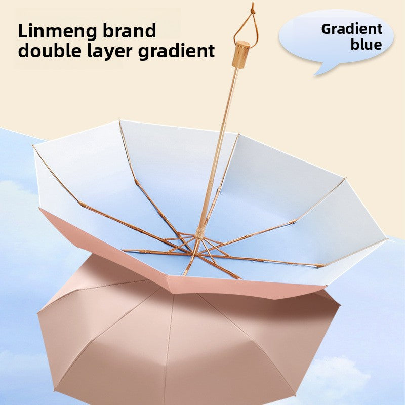 Folding Automatic Sunny and Rainy Dual-use Sun Umbrella