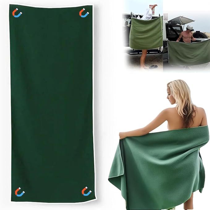 Outdoor magnetic bath towel