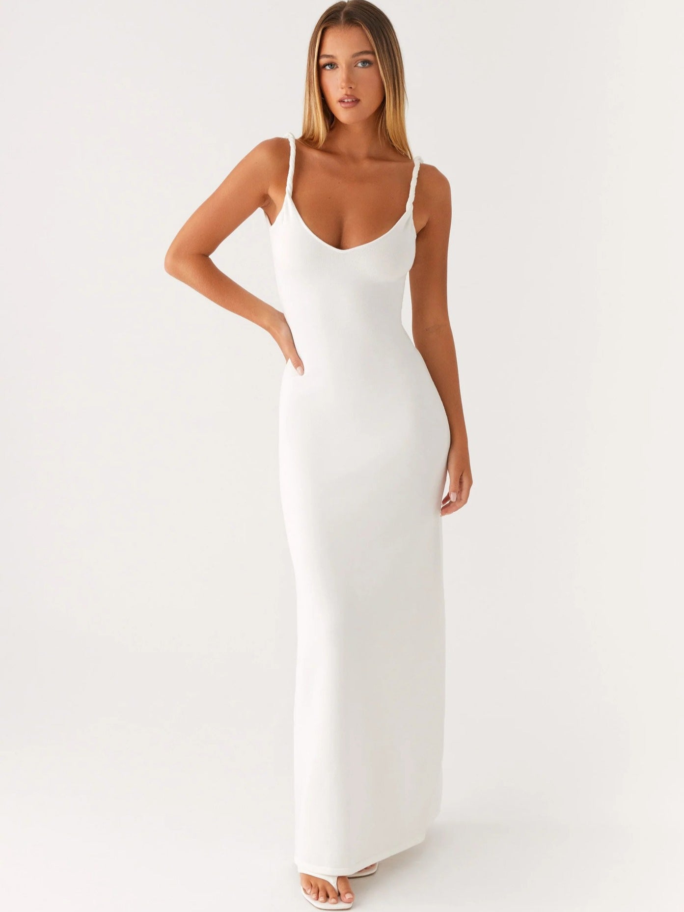 Elegant Silk Camisole Mid-Length Dress