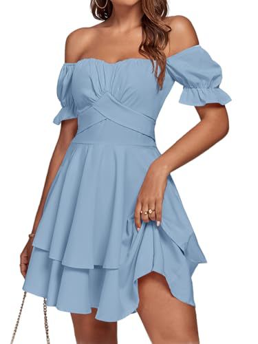 Off-Shoulder Lace-Up Ruffle Formal Gown