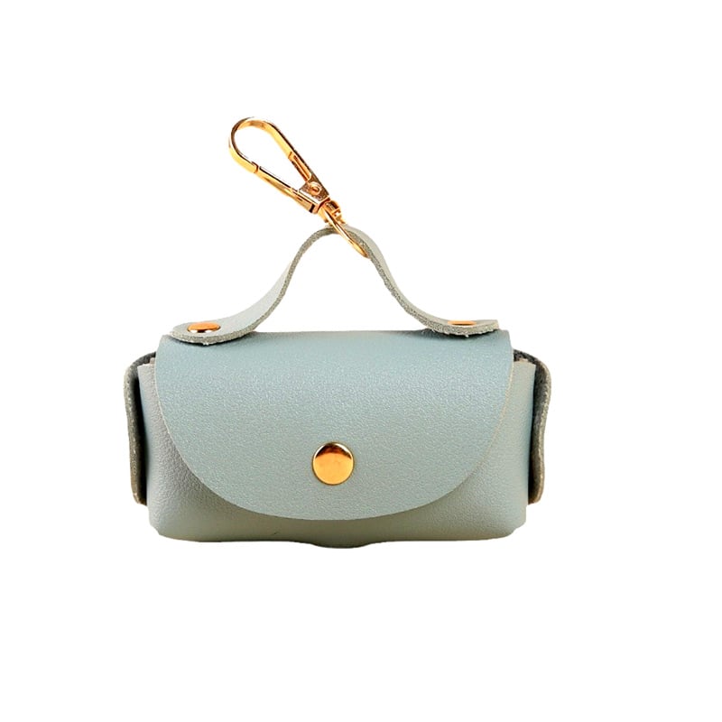 Leather Portable Pet Poop Bag Dispenser Multicolor Dog Poop Bag Storage Bag