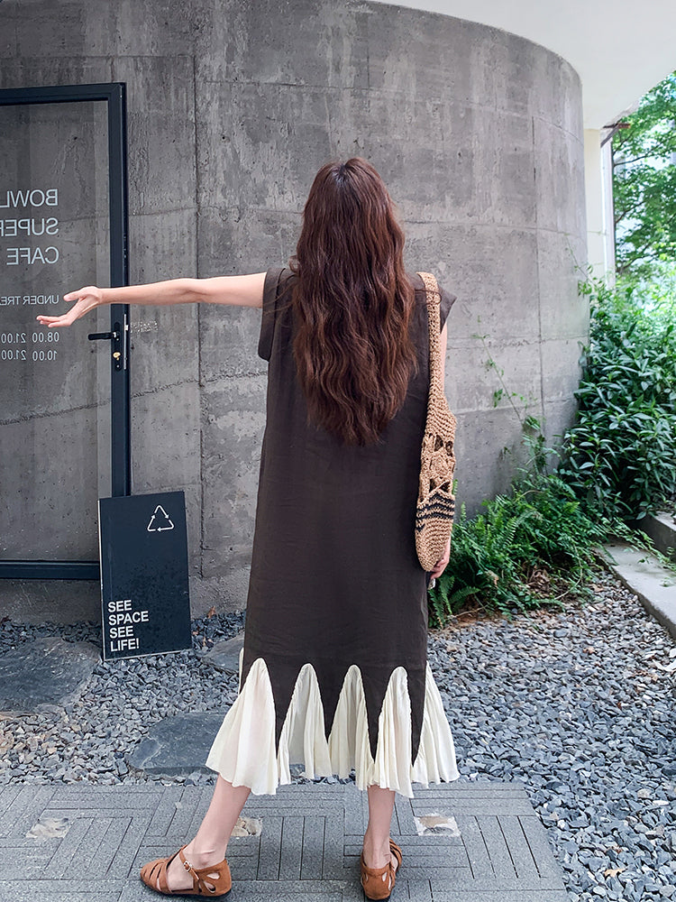 French-style plaid dress