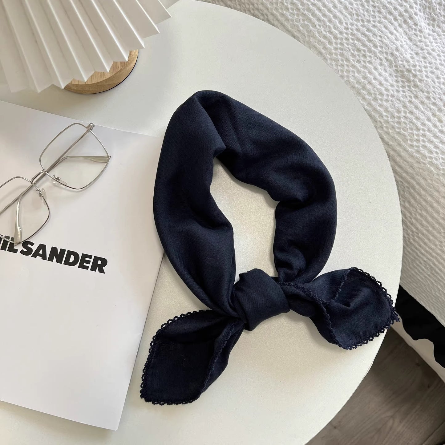 Solid Color Retro Silk Scarf