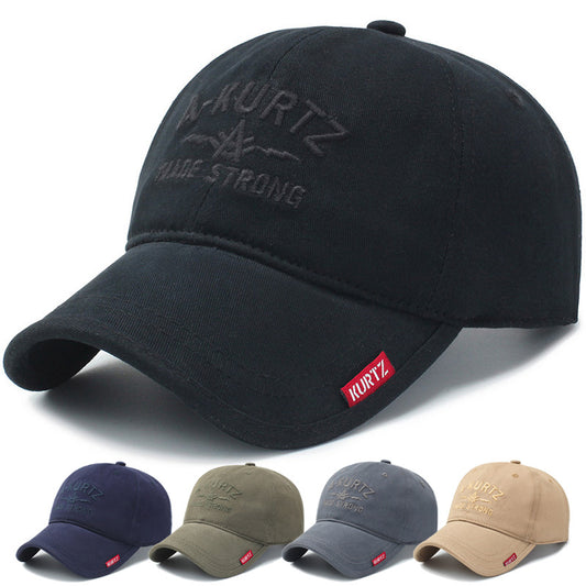 Korean style embroidered baseball cap for men and women