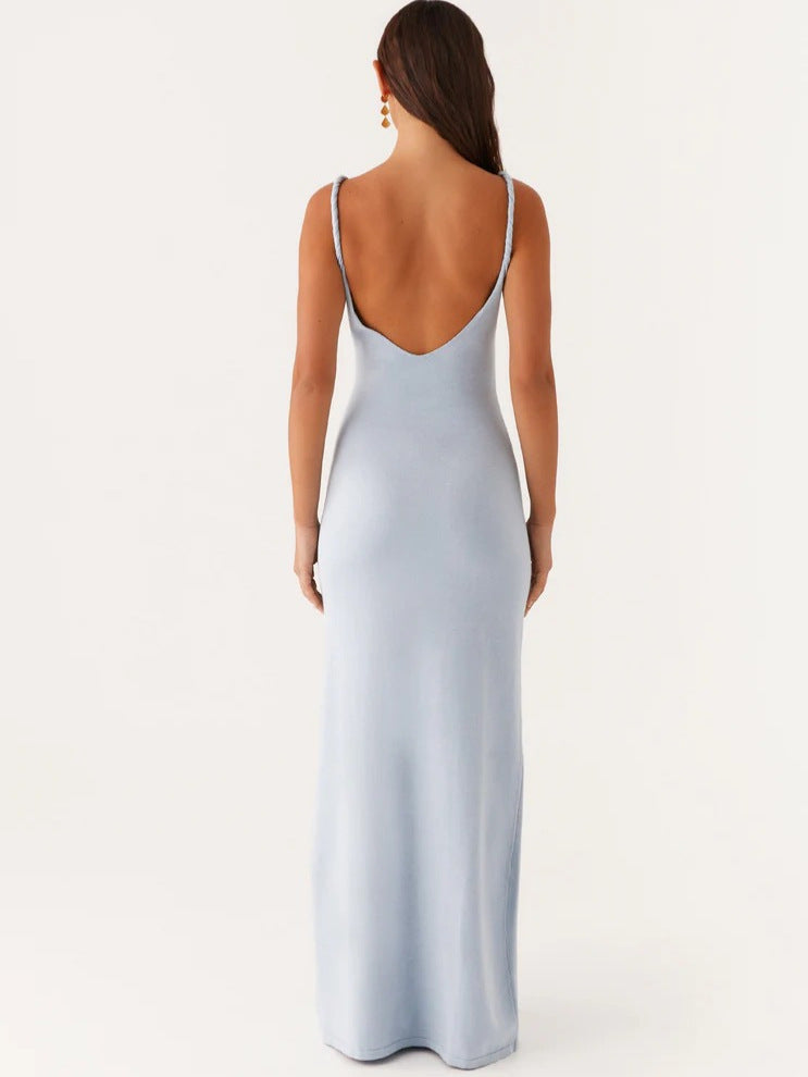 Elegant Silk Camisole Mid-Length Dress