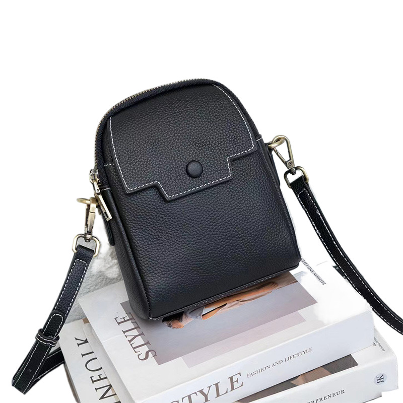 Women's Mobile Phone Bag Women's Crossbody 2024 New Small Bag Niche Shoulder Bag Creative Mini Niche Genuine Leather Women's Bag