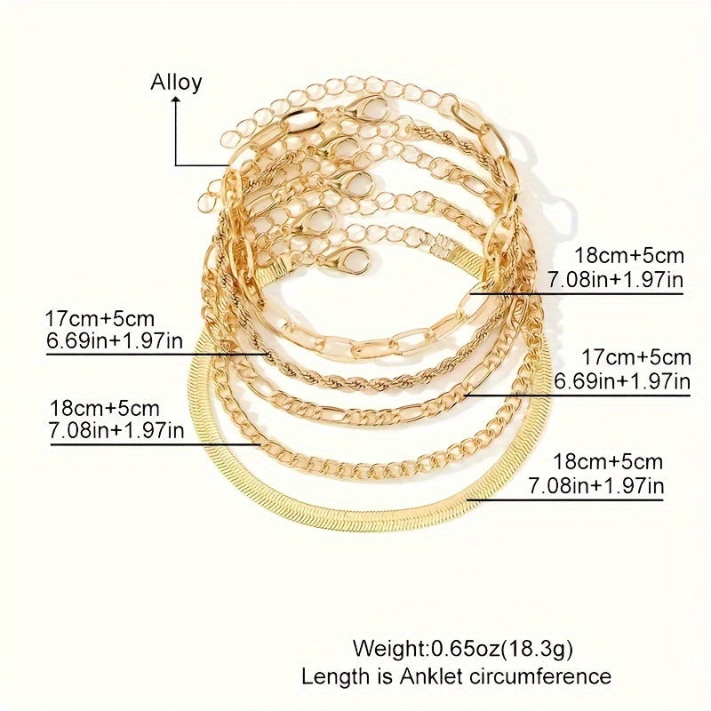 Multi-layer Chain 5 Bracelets